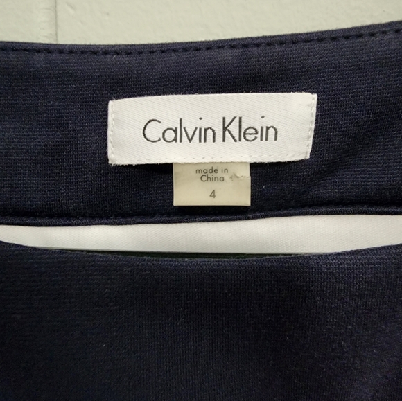 Calvin Klein Classy Gorgeous 😍 Navy Blue And White Dress - Picture 3 of 16